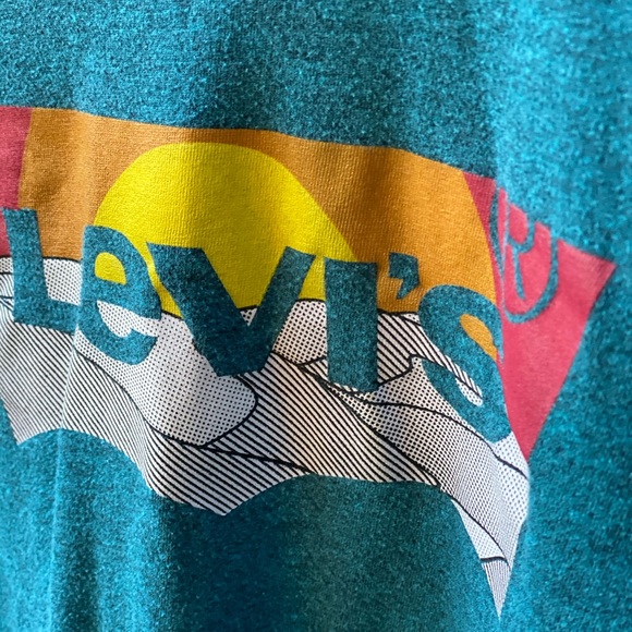 Levi’s Teal Sunset Graphic Logo T-shirt - Picture 2 of 3